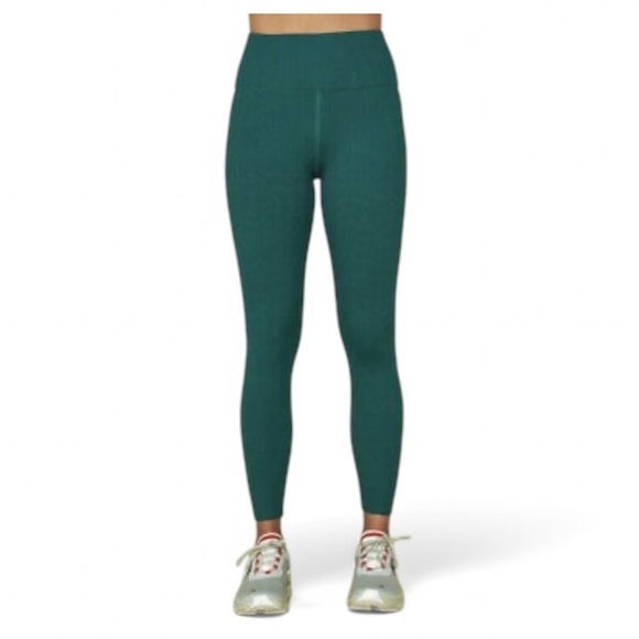 Carbon38 Pants - CARBON38 Ribbed 7/8 Leggings In Malachite SZ XS
